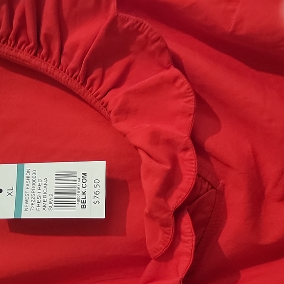 Crown and Ivy red scallops dress. Great for Upcoming Patriotic Holidays!!! NWT - Picture 4 of 4